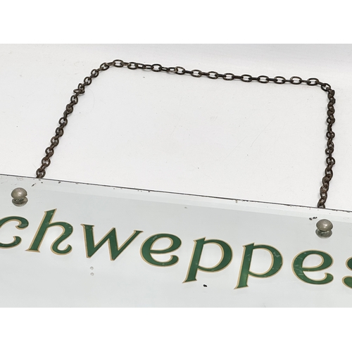 56 - An early 20th century Schweppes Irish Table Waters advertising bevelled mirror. 51x31cm