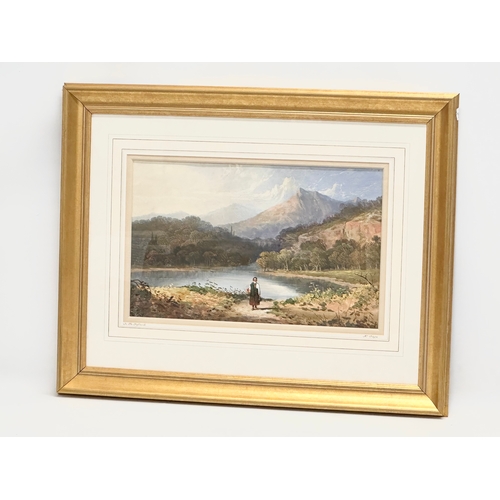 98 - A large oil painting, possibly by Donald McIntyre. 45.5x28.5cm. Frame 72x57cm