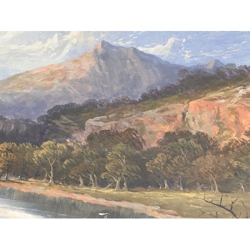 98 - A large oil painting, possibly by Donald McIntyre. 45.5x28.5cm. Frame 72x57cm