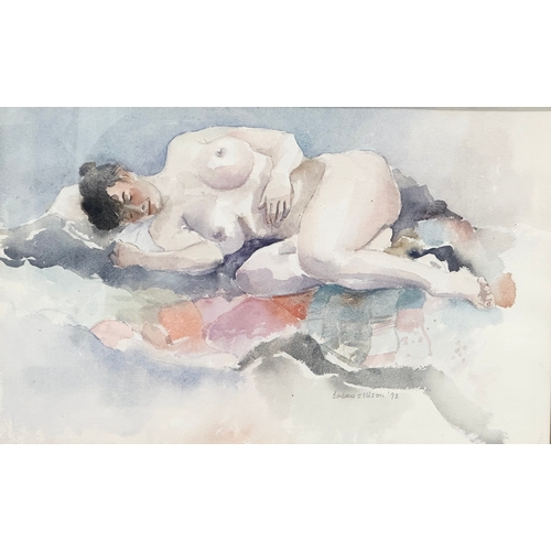 122 - A large watercolour drawing by Barbara Ellison. 1993. 51x32cm. Frame 75x58cm