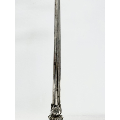 16 - A large exceptional quality mid 19th century silver plated Neo Classical style candelabra, mounted o... 