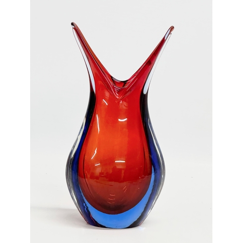 58 - A Murano Sommerso Glass vase designed by Flavio Poli for Seguso. 18cm