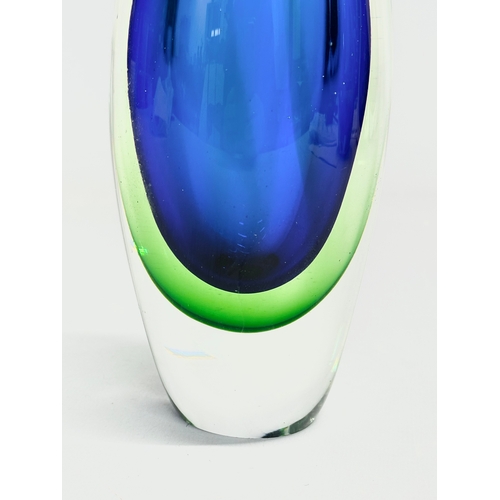 59 - A Murano Sommerso Glass vase designed by Flavio Poli for Seguso. 21cm