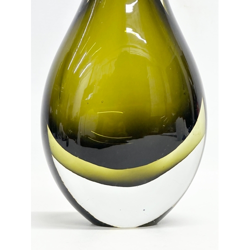 61 - A Murano Sommerso Glass vase designed by Flavio Poli for Seguso Vetri d'Arte.13x23cm