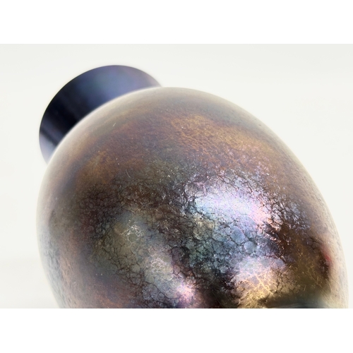 64 - An early 20th century iridescent glass vase by Kralik. Circa 1900. 10x16cm