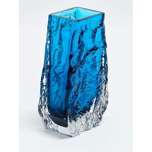 47 - A Textured Bark ‘Coffin’ vase designed by Geoffrey Baxter for Whitefriars. 8x5x13cm