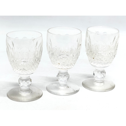 143 - Waterford Crystal. A large Waterford Crystal bowl 30x28x9.5cm. 3 Waterford Colleen sherry glasses (2... 