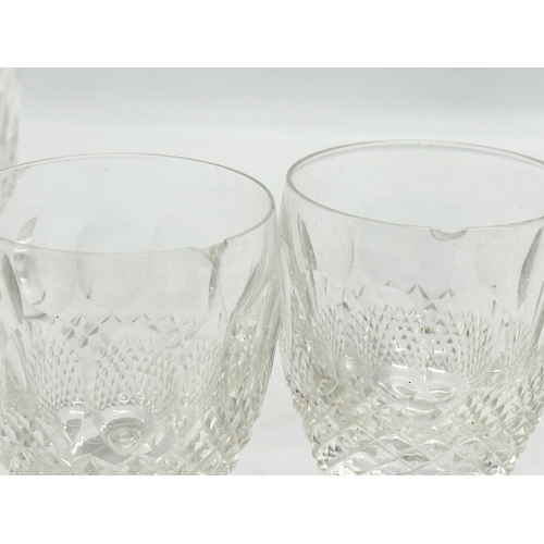 143 - Waterford Crystal. A large Waterford Crystal bowl 30x28x9.5cm. 3 Waterford Colleen sherry glasses (2... 