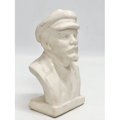 148 - A mid 20th century USSR Alabaster bust of Vladimir Lenin.