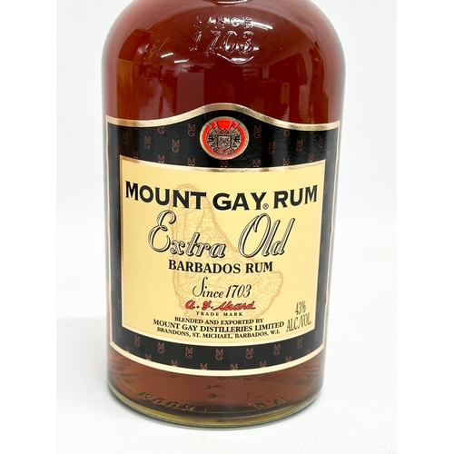 536 - A bottle of Mount Gay Rum Extra Old Barbados Rum with box. 1L.