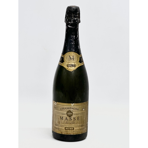 538 - 3 bottles of vintage Masse Pere Et Fils champagne. Brut Reims.