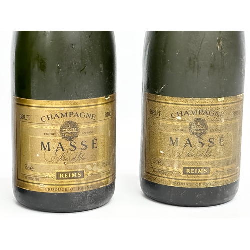 538 - 3 bottles of vintage Masse Pere Et Fils champagne. Brut Reims.