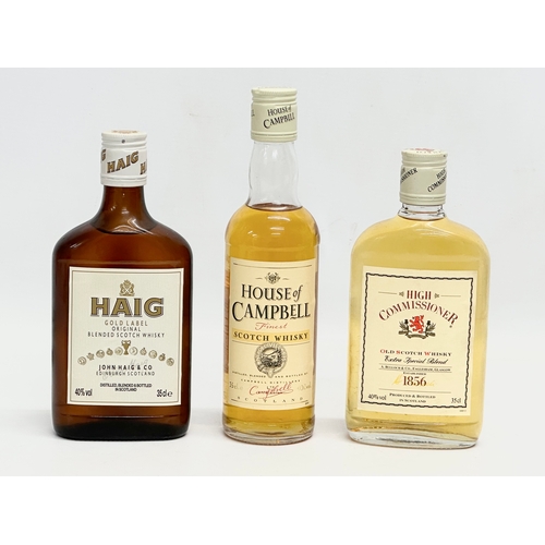 541 - 3 bottles of Scotch Whisky. Haig Gold Label. High Commissioner Old Scotch Whisky. House of Campbell ... 