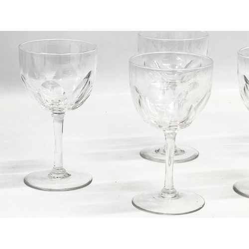 109 - A set of 5 late 19th century Victorian sherry glasses. Circa 1880-1900. 7x12cm