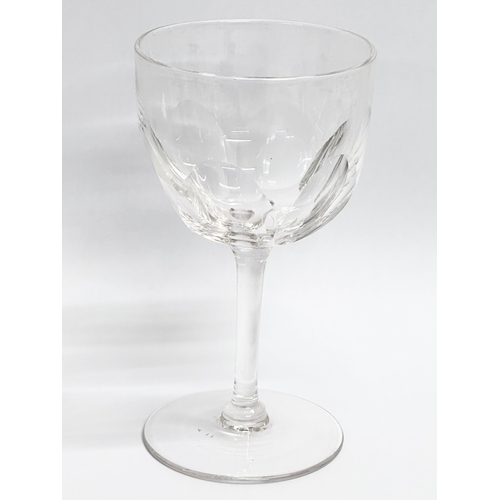 109 - A set of 5 late 19th century Victorian sherry glasses. Circa 1880-1900. 7x12cm