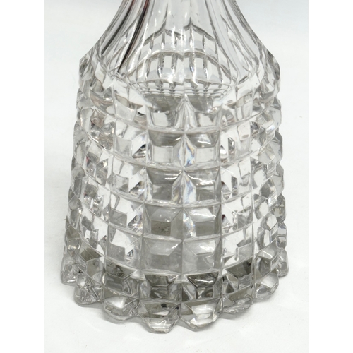 160 - A large late 19th century Victorian glass decanter. Circa 1880. 35cm