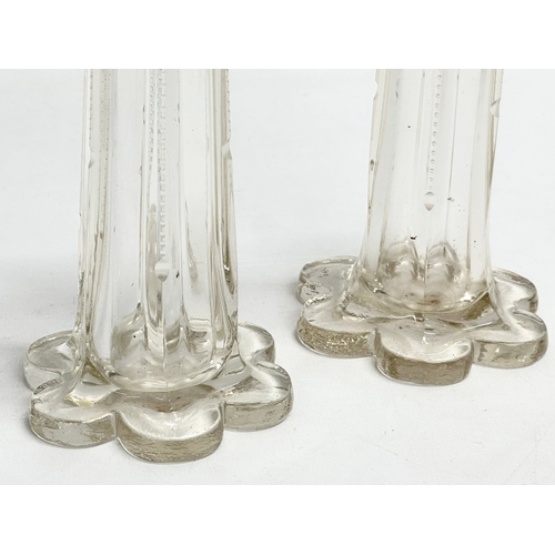 163 - A pair of early 20th century French ‘Eiffel Tower’ vases. 25cm