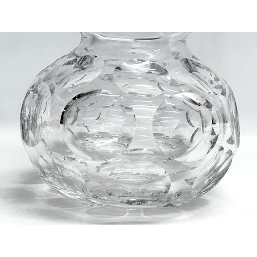 131 - A large heavy ‘Bullet Hole’ glass vase by Webb Corbett. 21x19cm