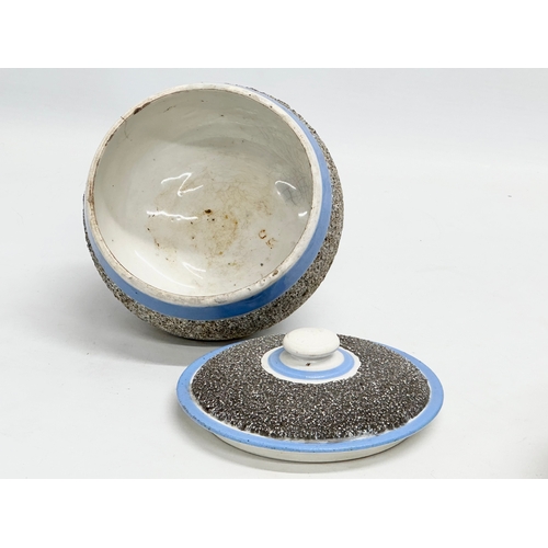 26 - 2 early/mid 19th century Mocha Ware stone glazed bowls. 12.5x12cm