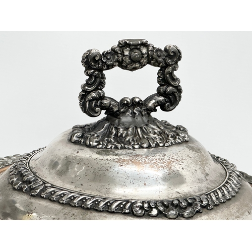 29 - A large rare 19th century Princess Charlotte of Wales or Hertfordshire 49th Regiment of Foot silver ... 