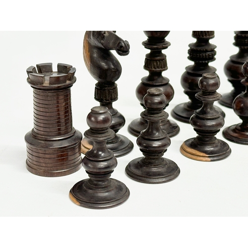 37 - Good quality 19th Century chess pieces in the style of the Holy Land Crusade, Islamic vs Christian a... 