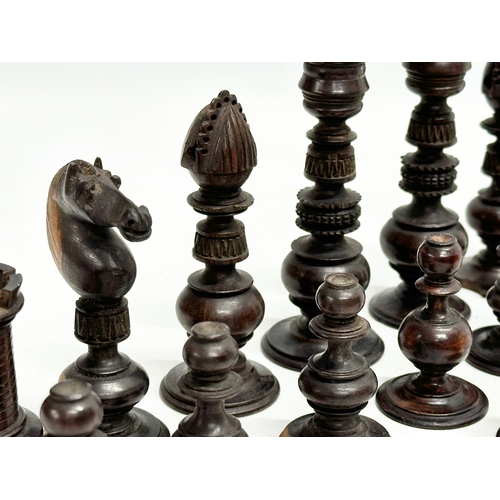 37 - Good quality 19th Century chess pieces in the style of the Holy Land Crusade, Islamic vs Christian a... 