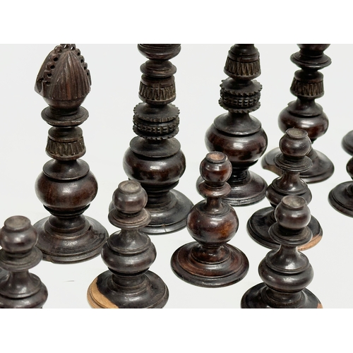 37 - Good quality 19th Century chess pieces in the style of the Holy Land Crusade, Islamic vs Christian a... 