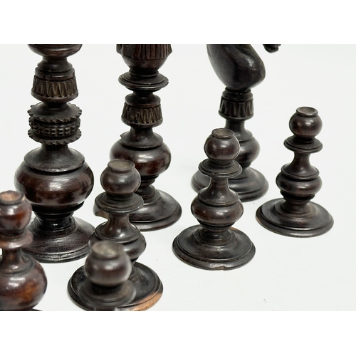 37 - Good quality 19th Century chess pieces in the style of the Holy Land Crusade, Islamic vs Christian a... 