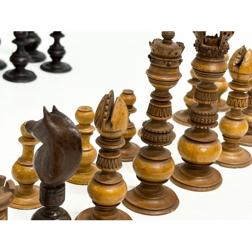 37 - Good quality 19th Century chess pieces in the style of the Holy Land Crusade, Islamic vs Christian a... 