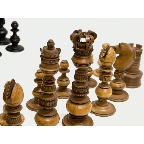 37 - Good quality 19th Century chess pieces in the style of the Holy Land Crusade, Islamic vs Christian a... 