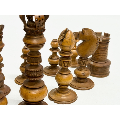 37 - Good quality 19th Century chess pieces in the style of the Holy Land Crusade, Islamic vs Christian a... 