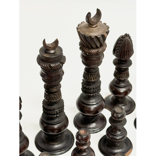 37 - Good quality 19th Century chess pieces in the style of the Holy Land Crusade, Islamic vs Christian a... 