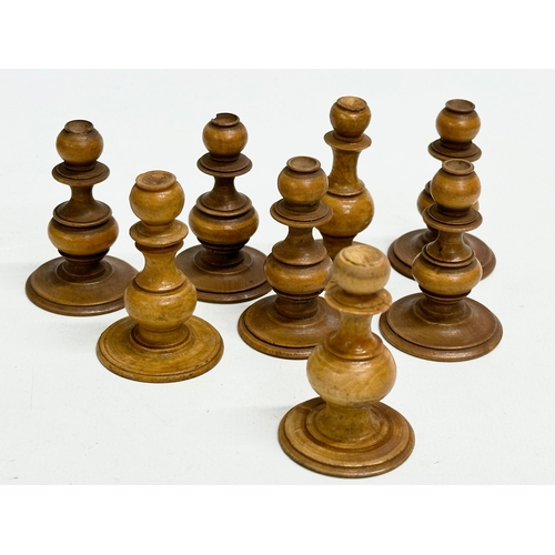 37 - Good quality 19th Century chess pieces in the style of the Holy Land Crusade, Islamic vs Christian a... 