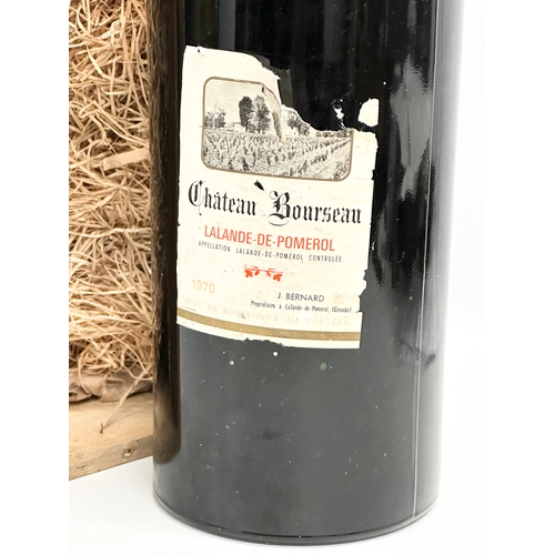 533 - A double magnum of Chateau Boursean Lalande De Pomeroy. 1970. With crate.