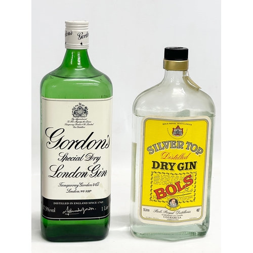 547 - 4 bottles of alcohol. Gordon’s Dry Gin 1L, Silver Top Distilled Dry Gin 1L, Pastis Pernod 51 1L, Tia... 