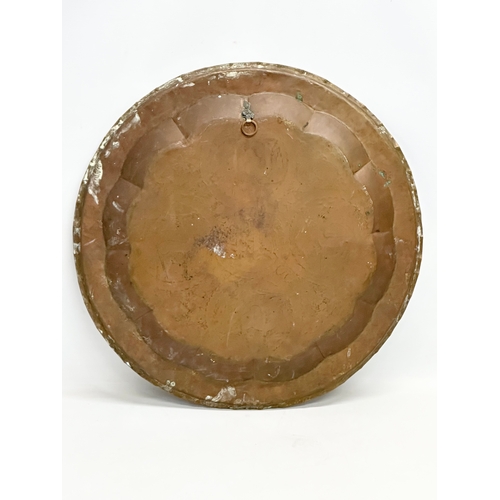 759 - A large early 20th century North African/Moroccan brass tray. 54cm