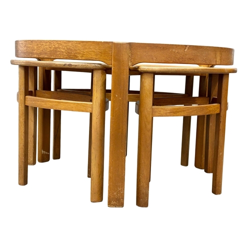 875 - A Mid Century teak ‘Trinity’ coffee table by Nathan Furniture. With 3 nesting tables. 72x51cm 1