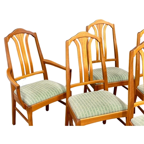 1144 - A set of 6 Mid Century teak dining chairs by Nathan Furniture.(6)