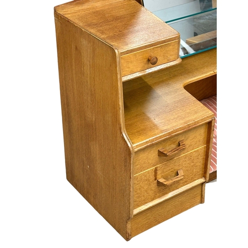 1146 - A G-Plan Brandon Mid Century oak dressing chest with original matching stool. 121x46x141cm 5