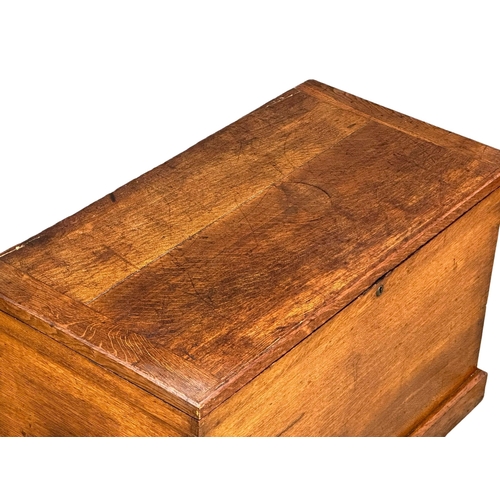 874 - A late 19th Century fitted oak silver chest, circa 1880-90. 89cm x 47cm x 56.5cm 4