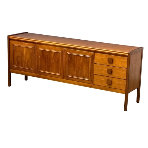 876 - A Mid Century teak sideboard, 183cm x 44cm x 74cm   7