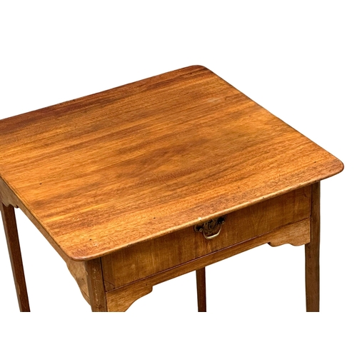 877 - A late George III mahogany side table with drawer, circa 1800-20. 58cm x 57.5cm x 72cm   10