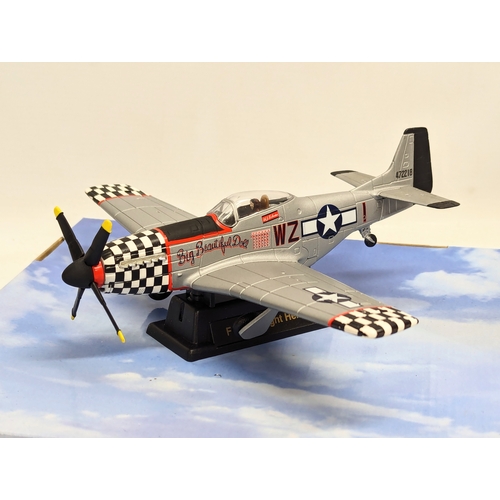 794D - An Air Signature World War II Series die cast metal plane model of North American P-51D Mustang, Big... 