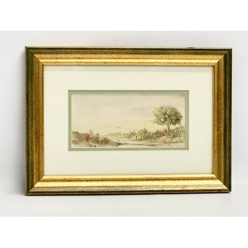 788 - A watercolour by Roger Waring. 17x8cm. Frame 30x21cm