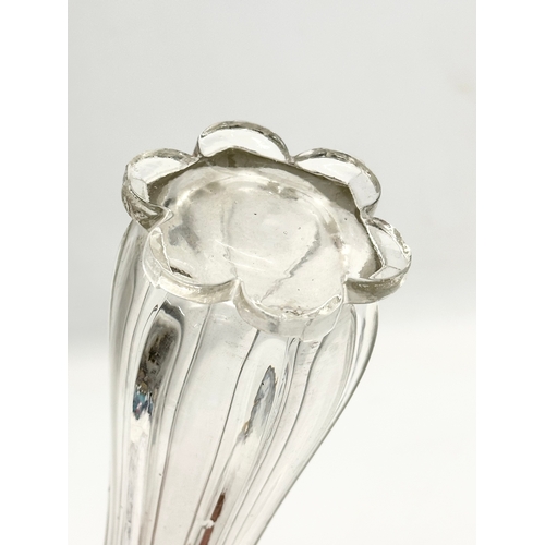 70 - An early 20th century silver mounted glass vase by Schindler & Co (David Loebl) 1915-1920. 20.5cm