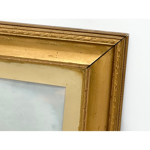 72 - A Late 19th/Early 20th Century oil painting in gilt frame. 48x28cm. Frame 69.5x49cm