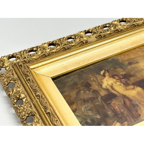 146 - 3 Late 19th Century gilt framed crystoleums in Early 20th Century frames. 31x38cm