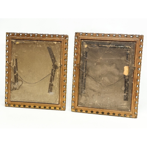 146 - 3 Late 19th Century gilt framed crystoleums in Early 20th Century frames. 31x38cm