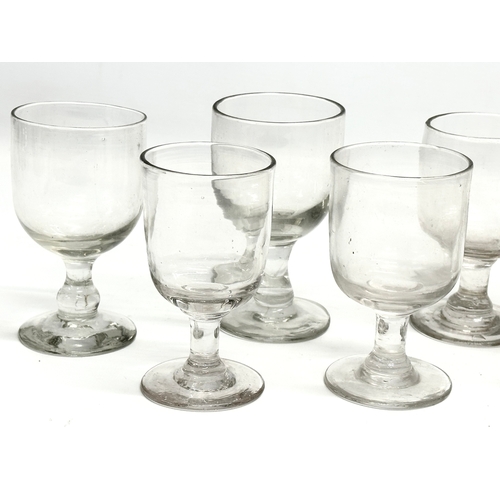 91 - 7 19th century Victorian glass rummers/gin glasses. 11.5cm