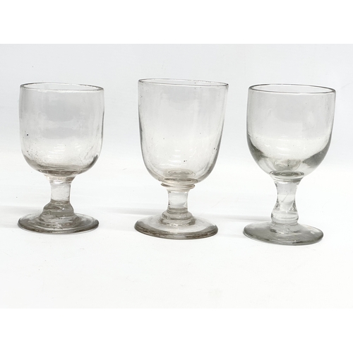 91 - 7 19th century Victorian glass rummers/gin glasses. 11.5cm